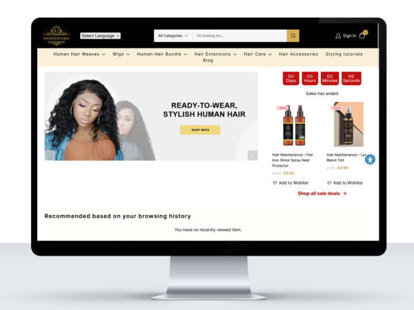 Wig store in UK | eCommerce website in UK | Timest Web