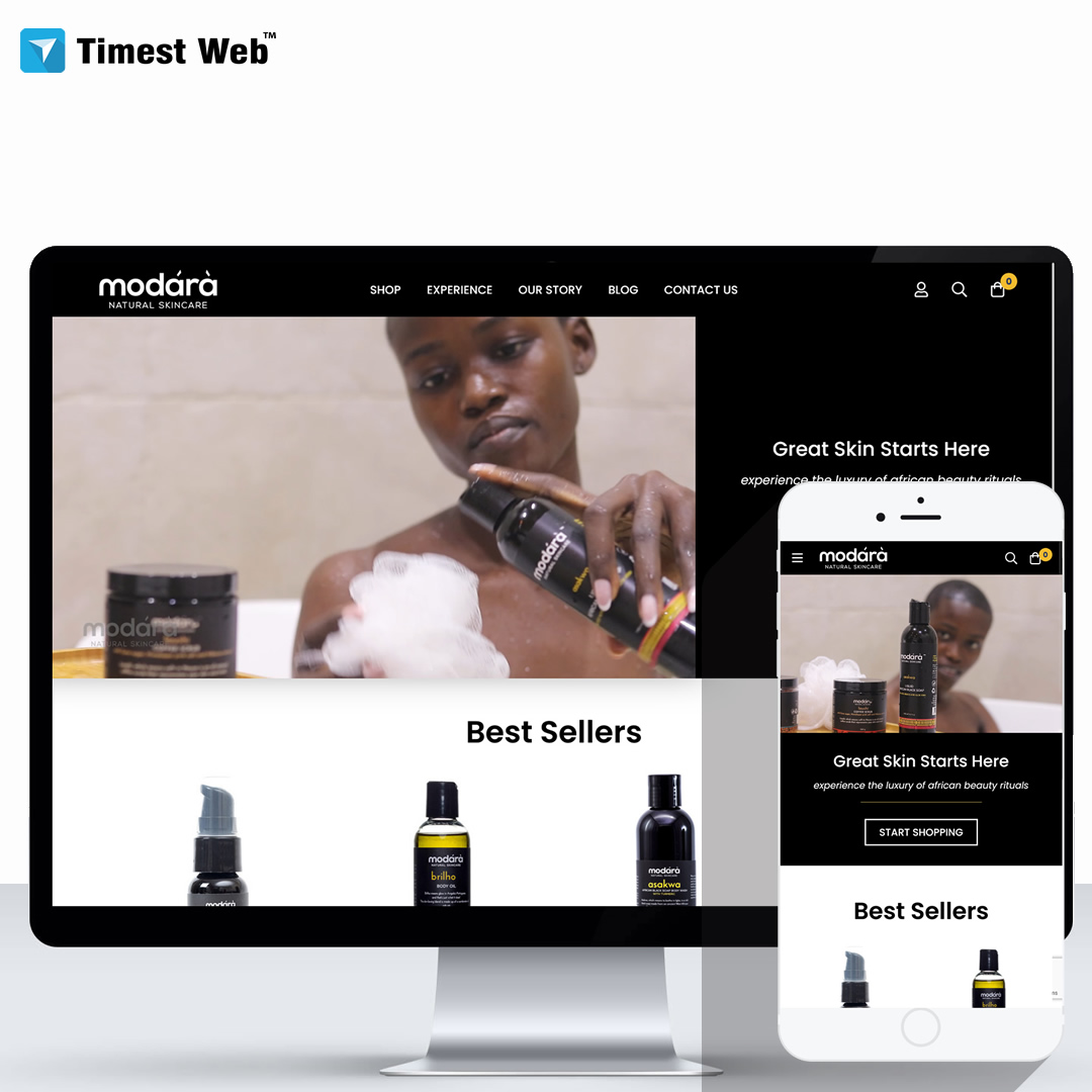 Skincare Website Development in Nigeria | Skincare ecommerce designer in Canada