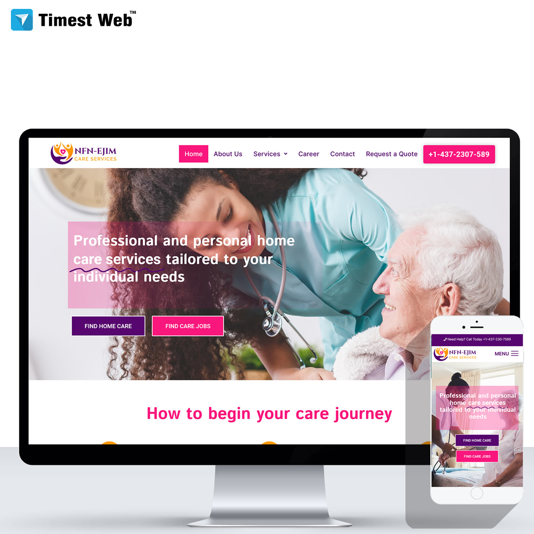 Home care provider website developer in Canada | Timest Web | Caregiver Website Development in Canada