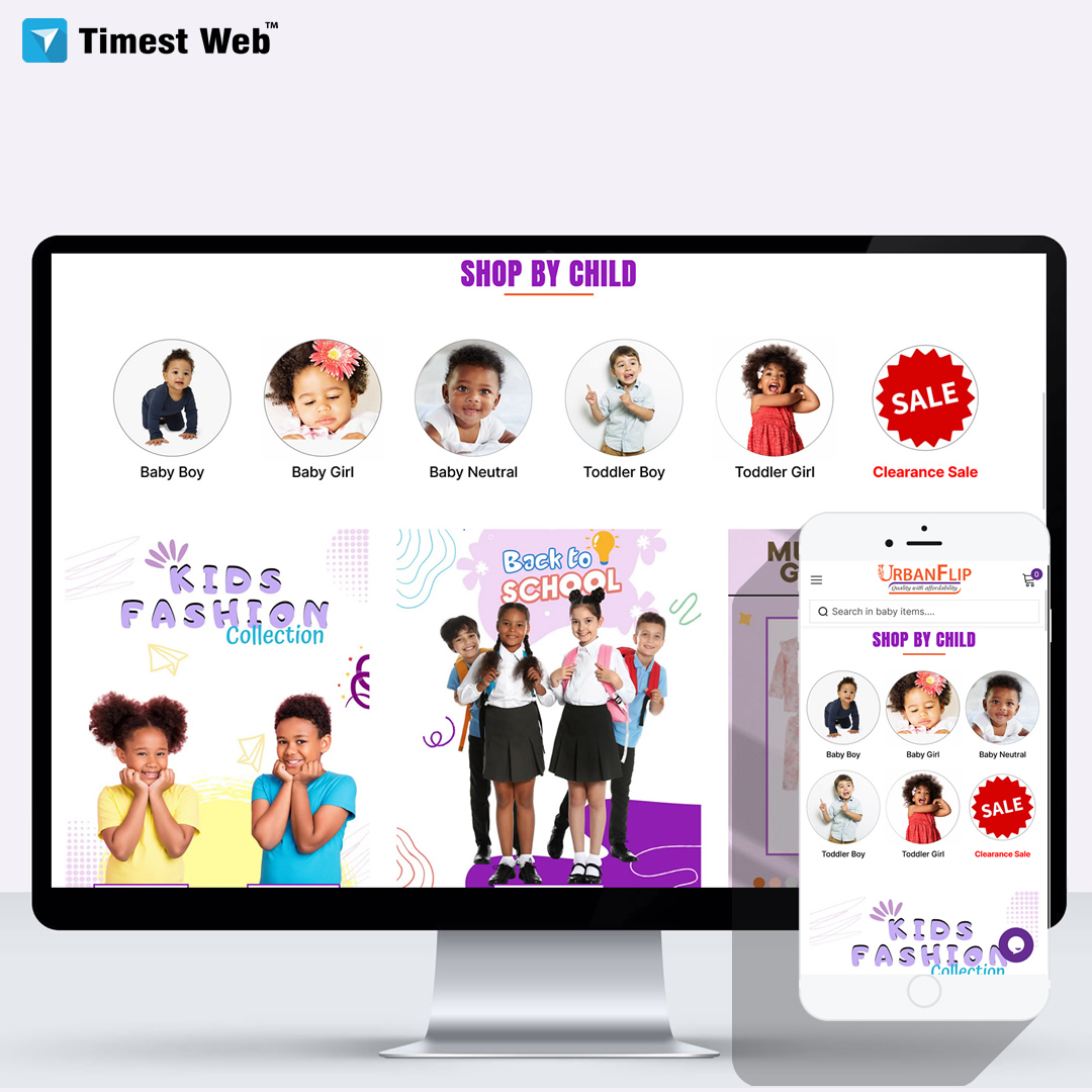 Children store in Lagos | Website Developer in Lagos | Kid store website developer | ecommerce designer in Lekki | Timest Web